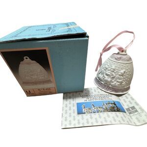 Lladró Christmas Bell Ornament 1987 Porcelain Bell with‎ Box